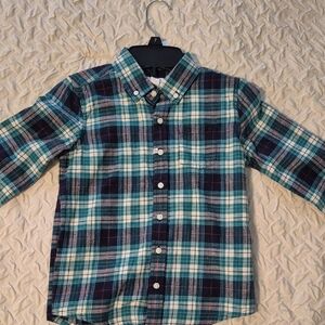 Crown & Ivy Kids Blue and Red Plaid Button-Down Shirt
